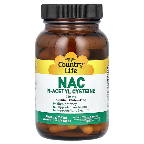 Country Life NAC 750mg N-Acetyl Cysteine