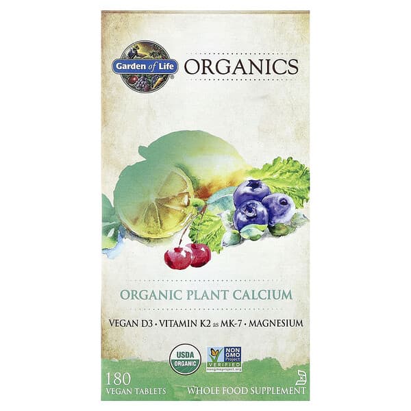 Garden of Life Organic Plant Calcium 180 Tablets