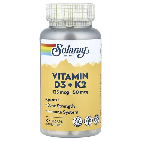 Solaray Vitamin D3 + K2 Complex