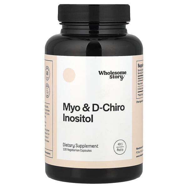 Wholesome Story, Myo-肌醇和 D-手性肌醇,120 粒素食胶囊