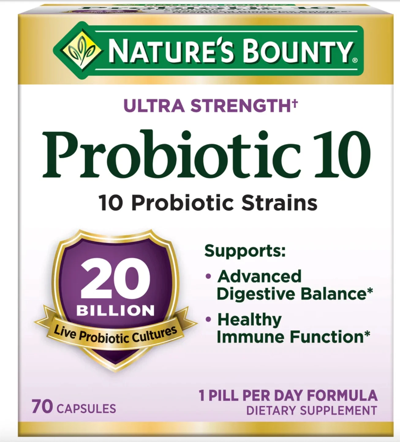 Nature's Bounty 超强益生菌10 70粒