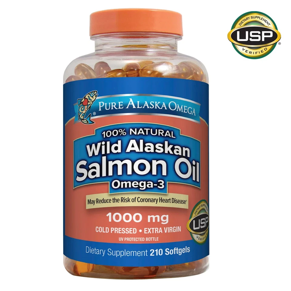 Pure Alaska Omega 野生阿拉斯加鲑鱼油 1000mg 210粒