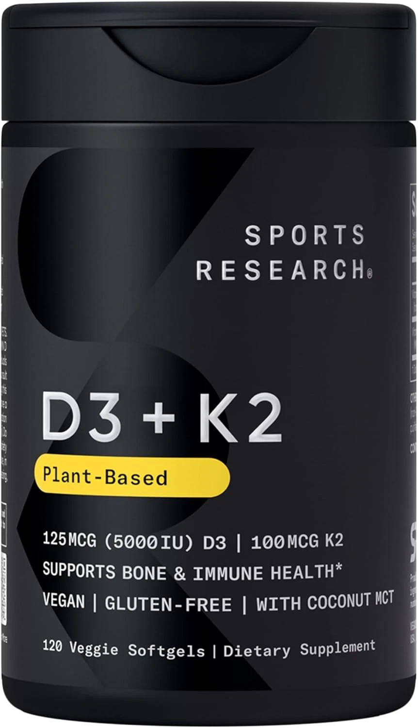 Sports Research 植物基维生素D3+K2 160粒
